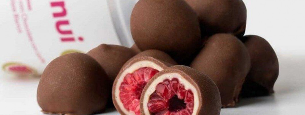 Bombones Franuí de Frambuesas y Dos Chocolates de Patagonia Argentina
