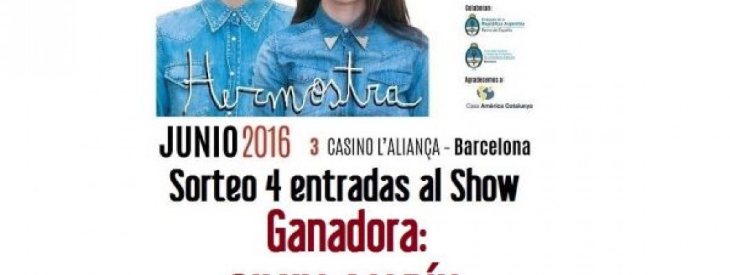 Ganadora de las 4 entradas al Show de Malena Pichot y Charo Lopez