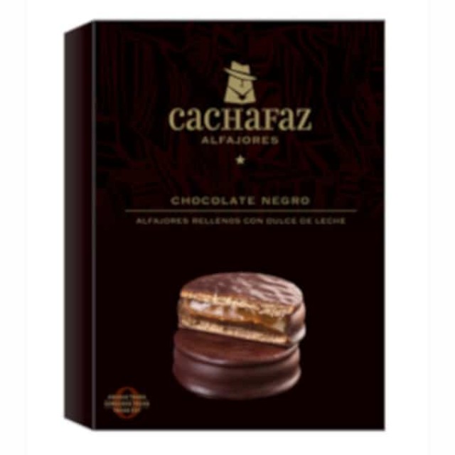 Alfajor Cachafaz Chocolate Negro x 12 u