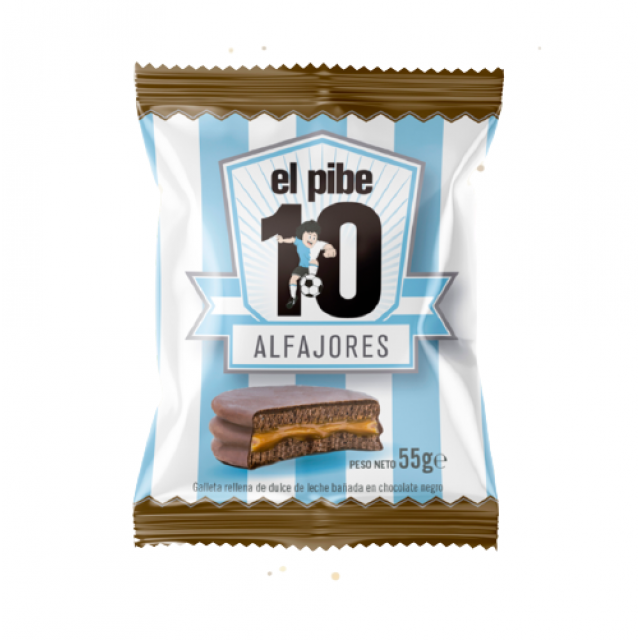 Alfajor El Pibe 10 Chocolate Negro