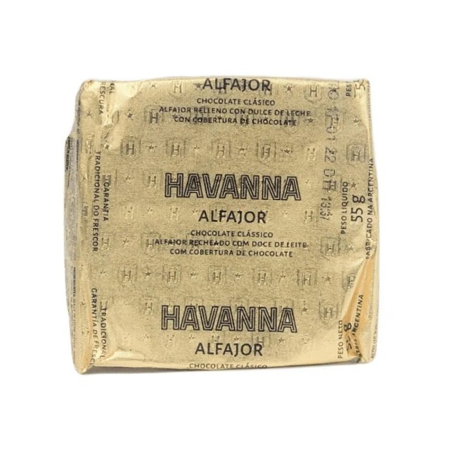 Alfajor Havanna de Chocolate y Dulce de Leche en Flow Pack Al Vacío Unidad