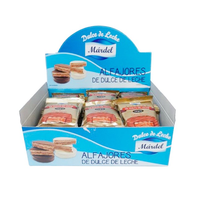 Caja de Alfajores Mardel Negro de Dulce de Leche