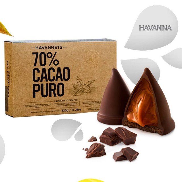 Havannets Argentino Havanna Cacao 70% 8 Unidades Havannets Argentino Havanna Cacao 70% 8 Unidades