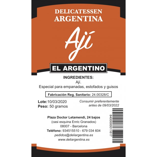 Ají Molido Delicatessen Argentina 50gr