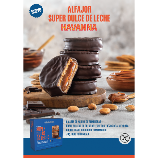 Alfajor Havanna Super Dulce de Leche Caja 4 Unidades