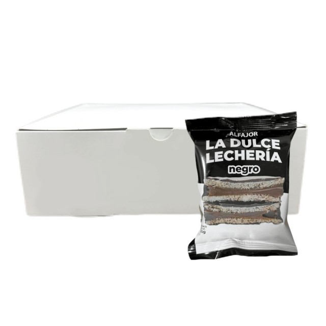 Caja de Alfajores La Dulce Lecheria Negro de Dulce de Leche