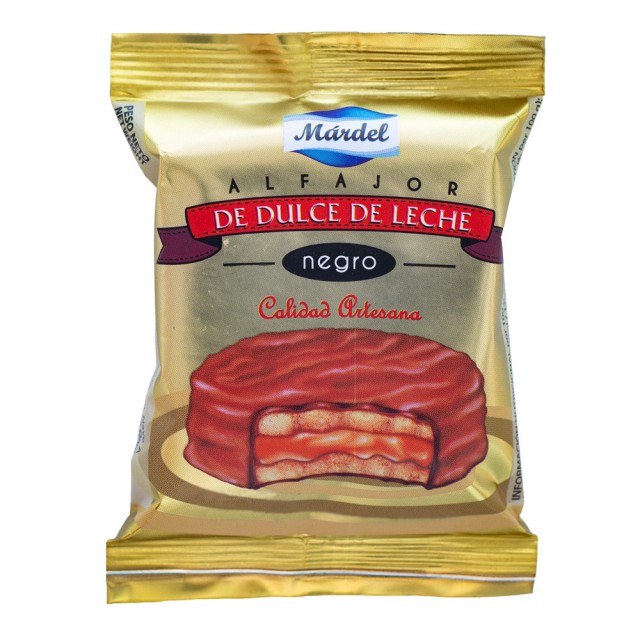 Alfajor Mardel Negro de Dulce de Leche