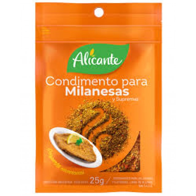 Condimento para Milanesas Alicante Argentino 25 Gramos