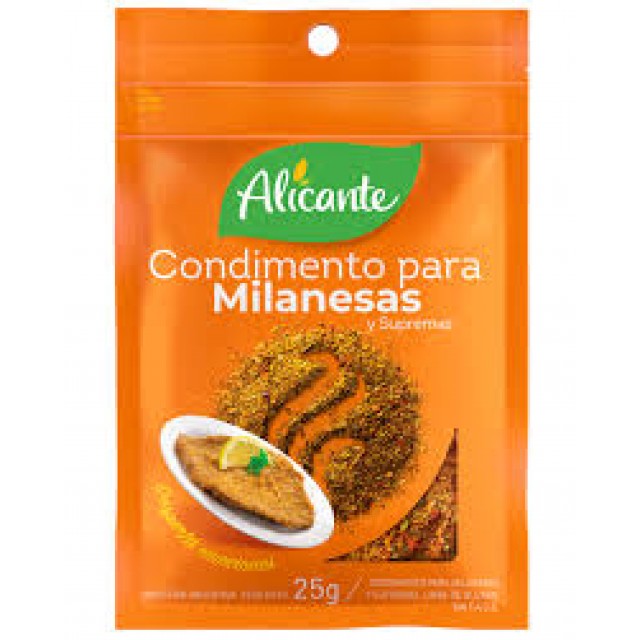 Condimento para Milanesas Alicante Argentino 25 Gramos Condimento para Milanesas Alicante Argentino 25 Gramos