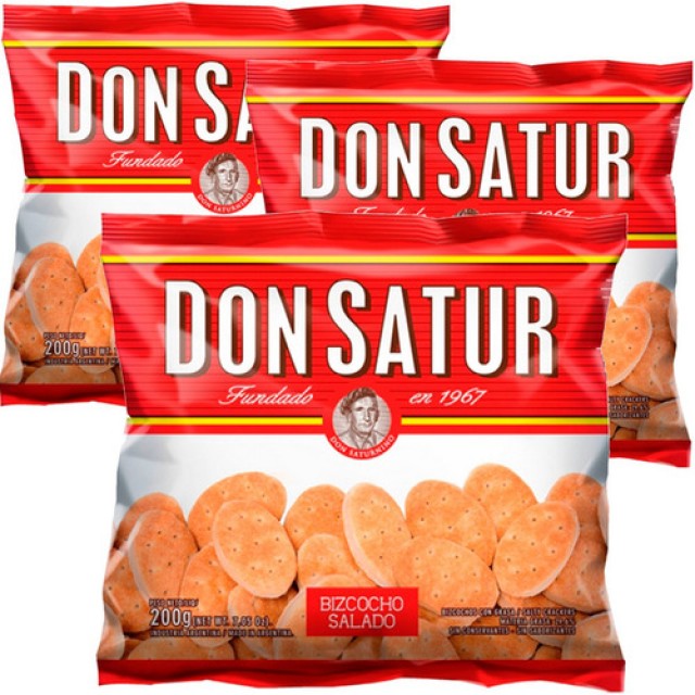 Don Satur Bizcochos Salados de Grasa Argentinos 3 Unidades Don Satur Bizcochos Salados de Grasa Argentinos 3 Unidades
