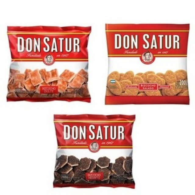 Trio de Don Satur Bizcochitos Dulces, Salados y Negritos de  3 Unidades