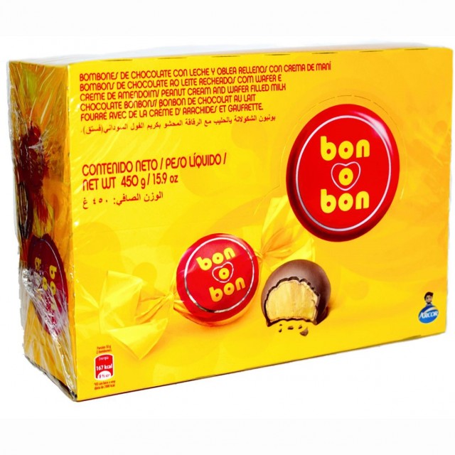 Bon o Bon Argentino de Chocolate y Crema de Cacahuete Caja x 30 unidades