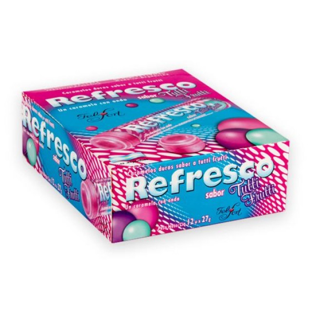 Caramelos Refresco Tutti Frutti de Argentina Caja de 12 Blisters de 27 gramos