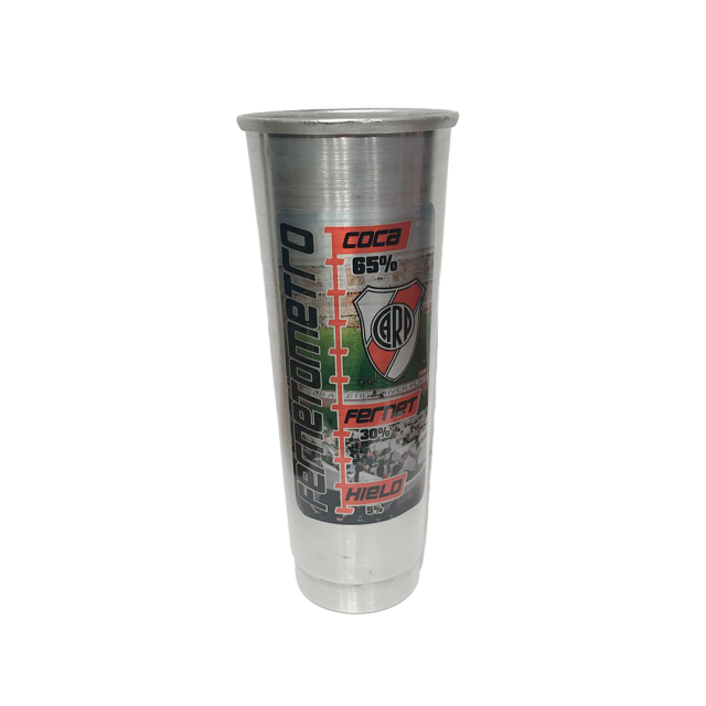 Fenetómetro Vaso Fernet Branca River Plate  1 Litro