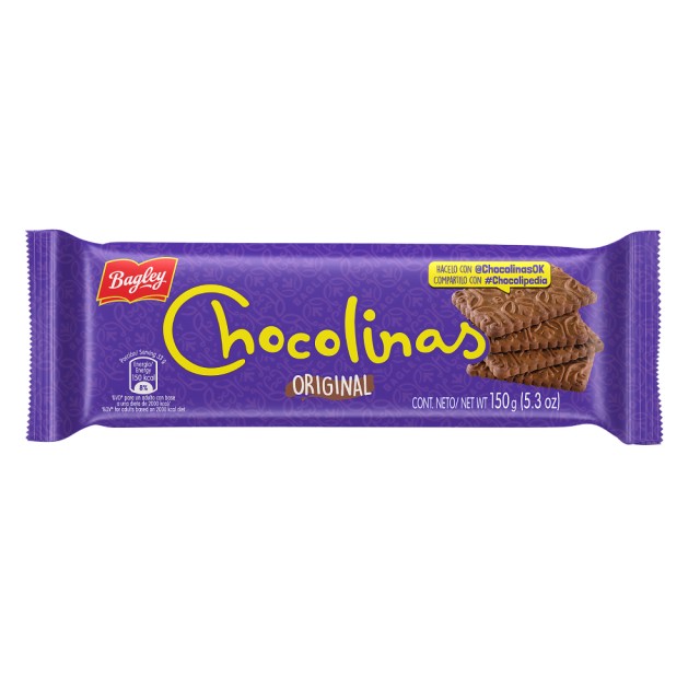 Galletitas Chocolinas Bagley Argentinas 150 Gramos Unidad