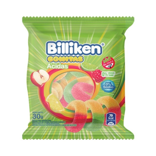 Gomitas Billiken Ácidas 30 gramos