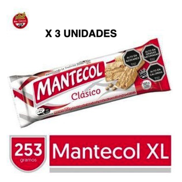 Mantecol CLASICO ORIGINAL XL de Maní Argentino 253 Gramos 3 Unidades Mantecol CLASICO ORIGINAL XL de Maní Argentino 253 Gramos 3 Unidades