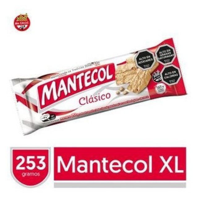 Mantecol CLASICO ORIGINAL XL de Maní Argentino 253 Gramos Unidad