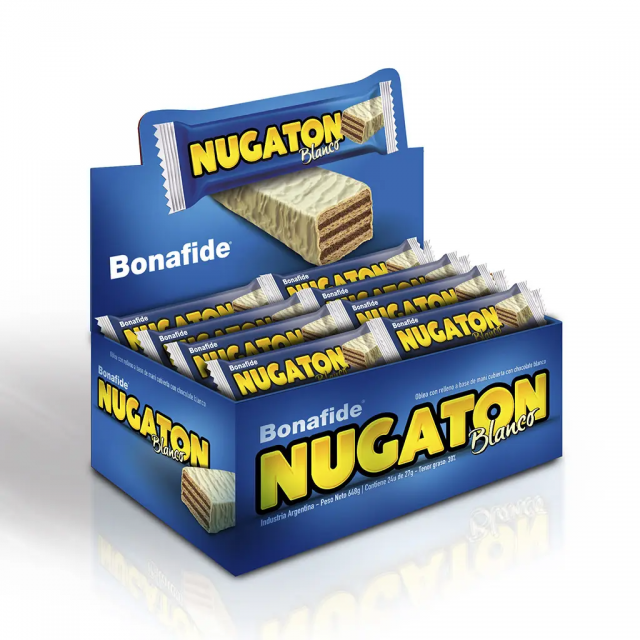 Nugatón Bonafide Chocolate Blanco Caja 24 Unidades