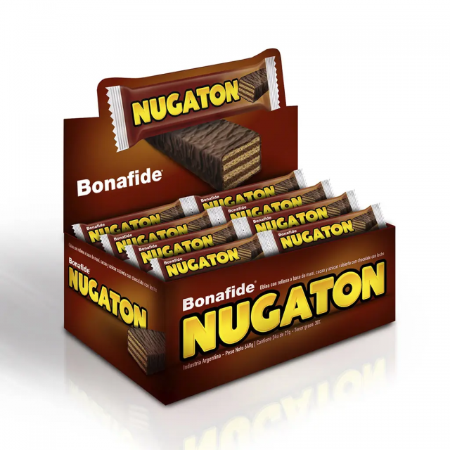 Nugatón Bonafide Chocolate con Leche Caja 24 Unidades