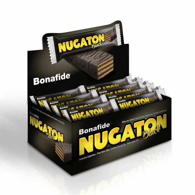 Nugatón Bonafide Chocolate Black Caja 24 Unidades