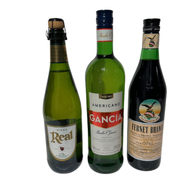 Fernet Branca Argentino, Gancia Argentino y Sidra Real Etiqueta Blanca Argentina