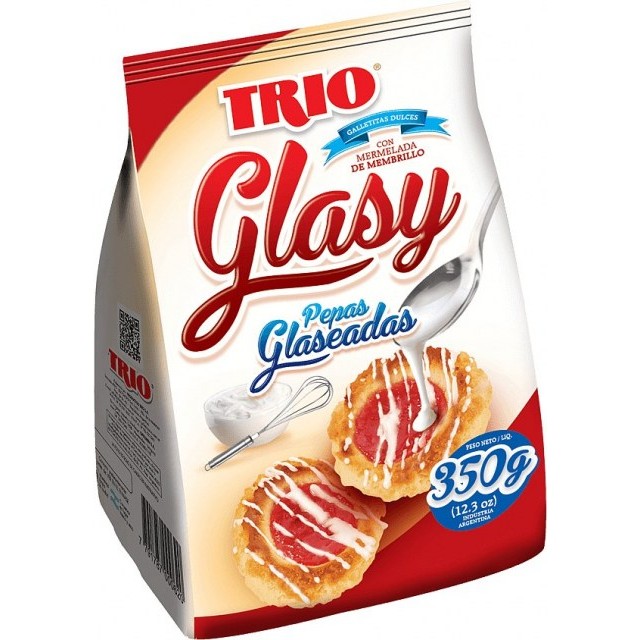 Pepas Glasy Trio de Mermelada de Membrillo Glaseadas de Argentina 350 gramos