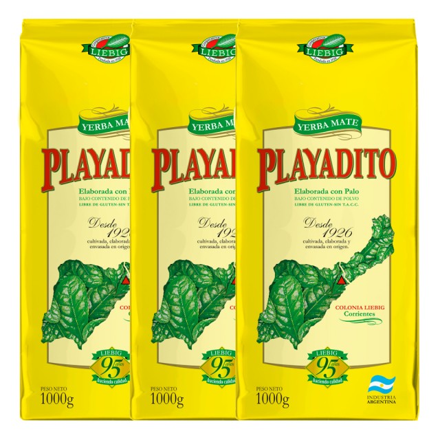 Playadito Yerba Mate Argentina Kilo Oferta 3 Unidades