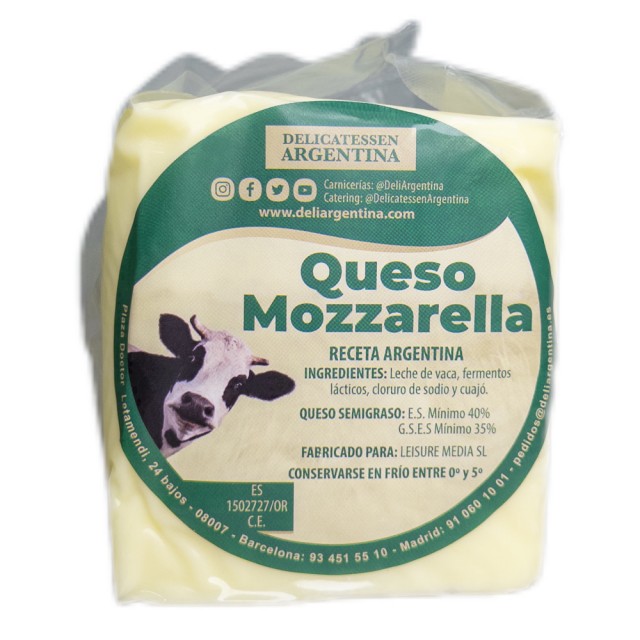 Queso Mozzarella Estilo Argentino