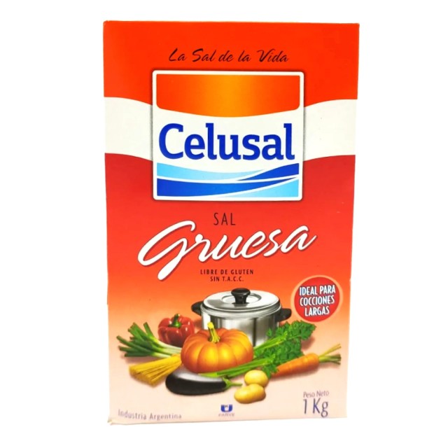 Sal Gruesa Argentina Celusal Envase Cartón 1 Kilo