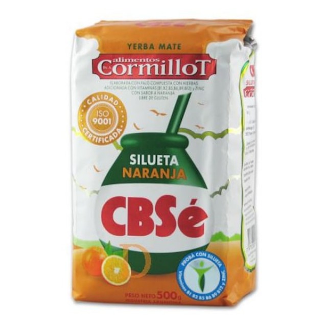 Yerba Mate Argentina CBSé Silueta Naranja 500 gr