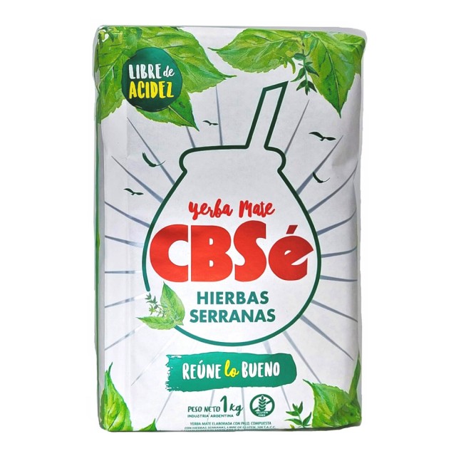 Yerba Mate CBSé Hierbas Serranas 1Kg Yerba Mate CBSé Hierbas Serranas 1Kg