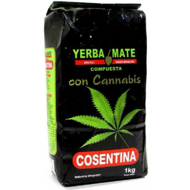 Yerba Mate Cosentina Cannabis 1kg de Uruguay