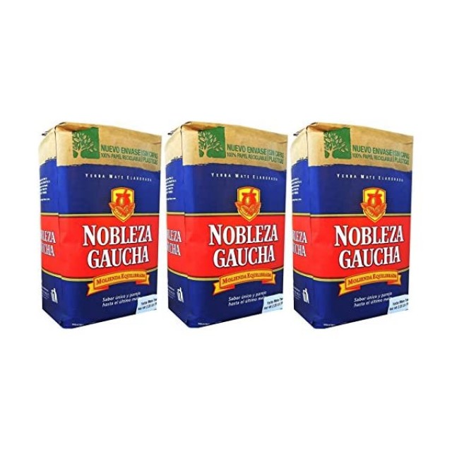 Yerba Mate Nobleza Gaucha Azul 500gr - Pack de 3 Unidades