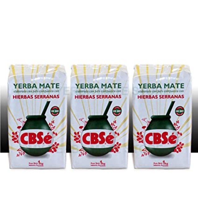 Yerba Mate CBSé Hierbas Serranas Argentina 500 Gramos Pack 3 Unidades Yerba Mate CBSé Hierbas Serranas Argentina 500 Gramos Pack 3 Unidades