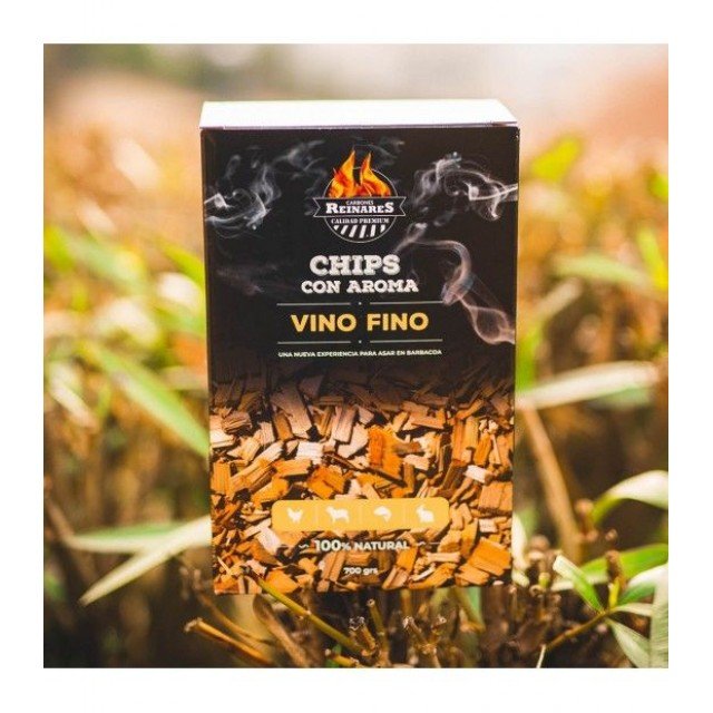 Chips aromáticos sabor Vino Fino Reinares Bolsa x 700 grs. Chips aromáticos sabor Vino Fino Reinares Bolsa x 700 grs.