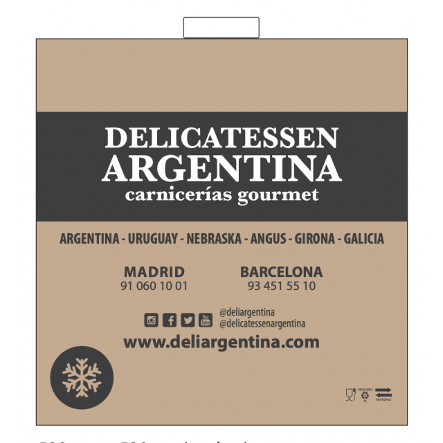 Bolsa Isotérmica Grande Reutilizable Reciclable para Carnes Premium Delicatessen Argentina