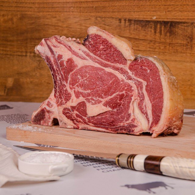 Chuletón de Lomo Alto Vaca Cruzada de procedencia Galicia Madurado de más 30 días Dry Aged