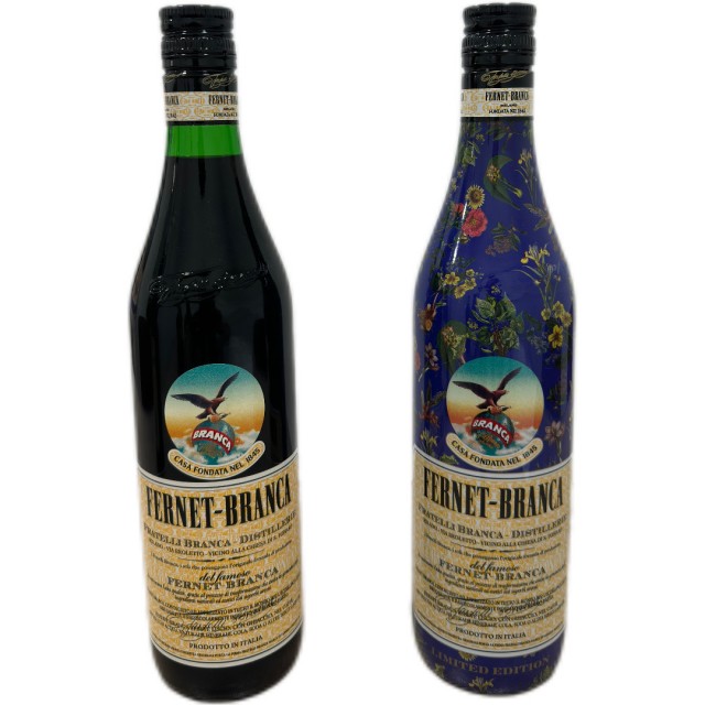 Edición Especial 2023 Fernet Branca Italiano Botella Colección Azul + Fernet Branca Italiano