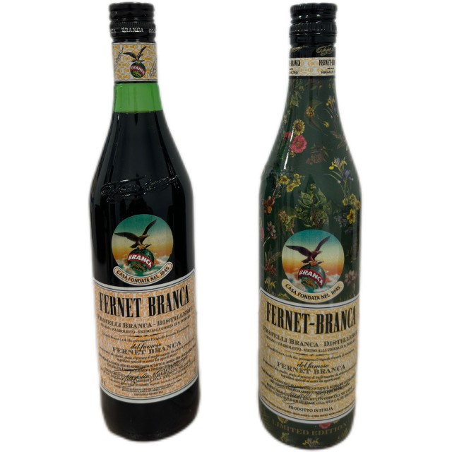 Edición Especial 2023 Fernet Branca Italiano Botella Colección Verde + Fernet Branca Argentino