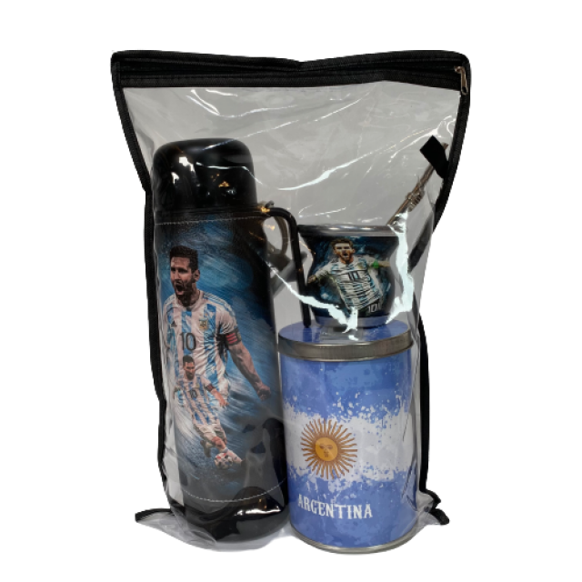 Kit Matero: Termo Acero Inox 1Litro Motivo Lionel Messi, Mate Lionel Messi, Bombilla Argentina y Yerbera Argentina Kit Matero: Termo Acero Inox 1Litro Motivo Lionel Messi, Mate Lionel Messi, Bombilla Argentina y Yerbera Argentina