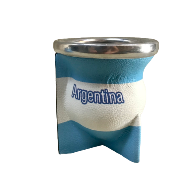 Mate de Vidrio Bandera de Argentina Goma Eva Alto