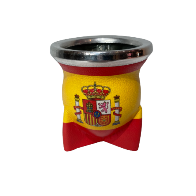 Mate de Vidrio Eco Cuero Bandera de España