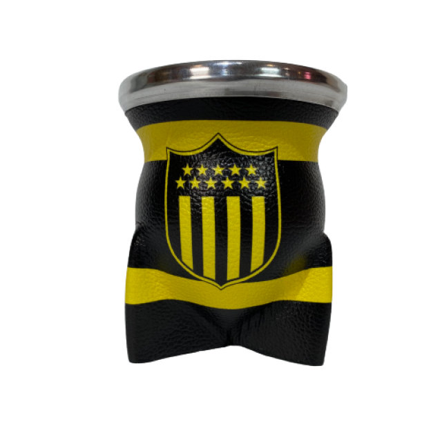 Mate de Vidrio Peñarol de Uruguay Estampado en Símil Cuero Mate de Vidrio Peñarol de Uruguay Estampado en Símil Cuero