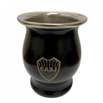 Mate Metálico Tallado Motivo Juniors Acero Inoxidable | Deliargentina