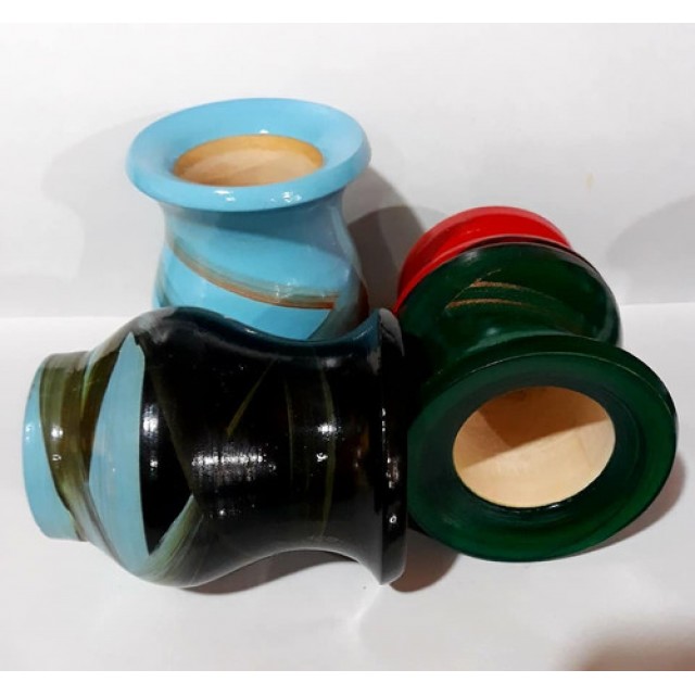Mate de Madera Vitrificado Verde para Yerba Mate Mate de Madera Vitrificado Verde para Yerba Mate