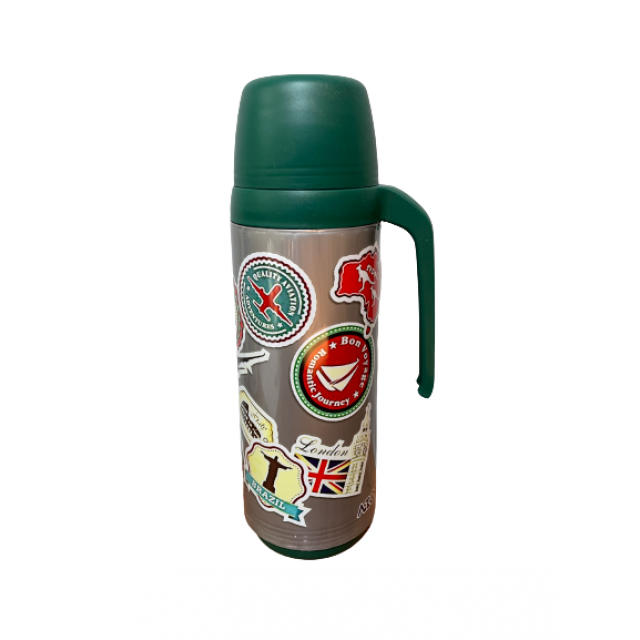 Termo Matero Atom de 1 Litro Motivo Estampitas con tapón Cebador Termo Matero Atom de 1 Litro Motivo Estampitas con tapón Cebador