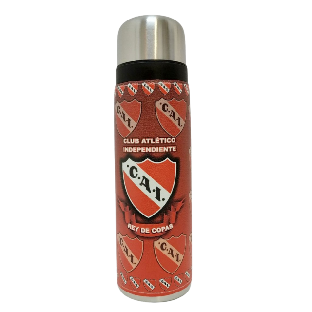Termo Metalico Inoxidable 1 Litro con Pico Vertedor y Mango Negro Equipo Fútbol de Argentina Club Atlético Independiente Termo Metalico Inoxidable 1 Litro con Pico Vertedor y Mango Negro Equipo Fútbol de Argentina Club Atlético Independiente