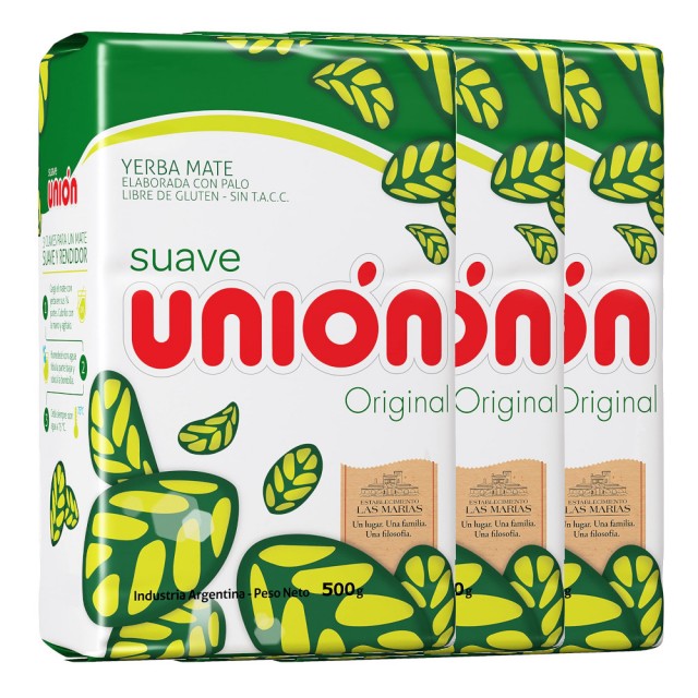 Yerba Mate Union Suave 500 Gramos Pack 3 Unidades