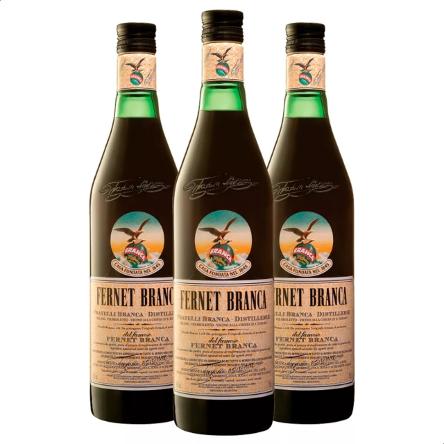 Fernet Branca Argentino Pack 3 Botellas - Origen Argentina